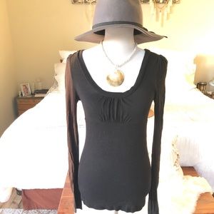 Black long sleeved top